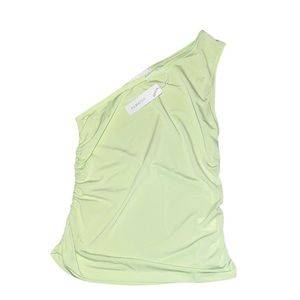 New Six/Fifty Woman Top One Shoulder Green